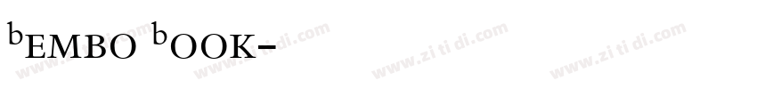 Bembo Book字体转换